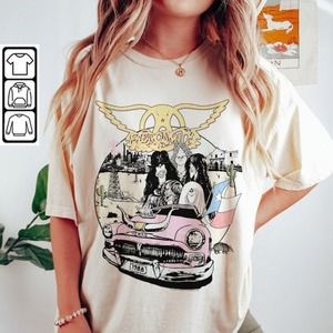 Retro Merch Aerosmith Farewell Tour Shirt Rock Band Concert Tour Shirt